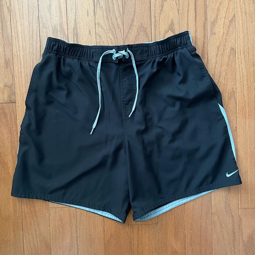 Nike Black and Gray Dri-FIT Swim Shorts